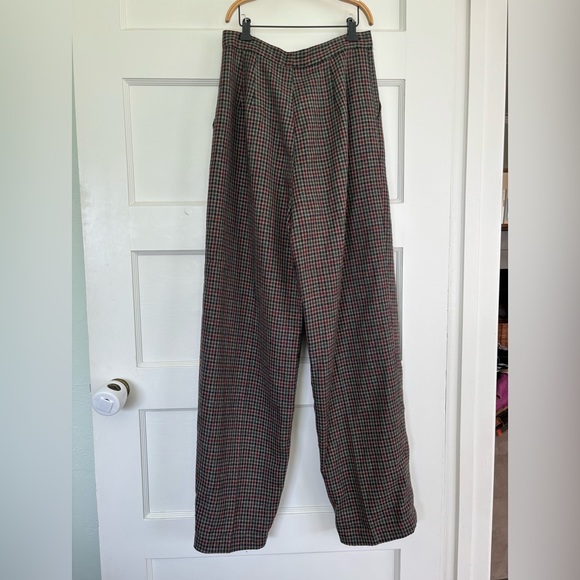 Vintage wool blend plaid trousers - Picture 8 of 12